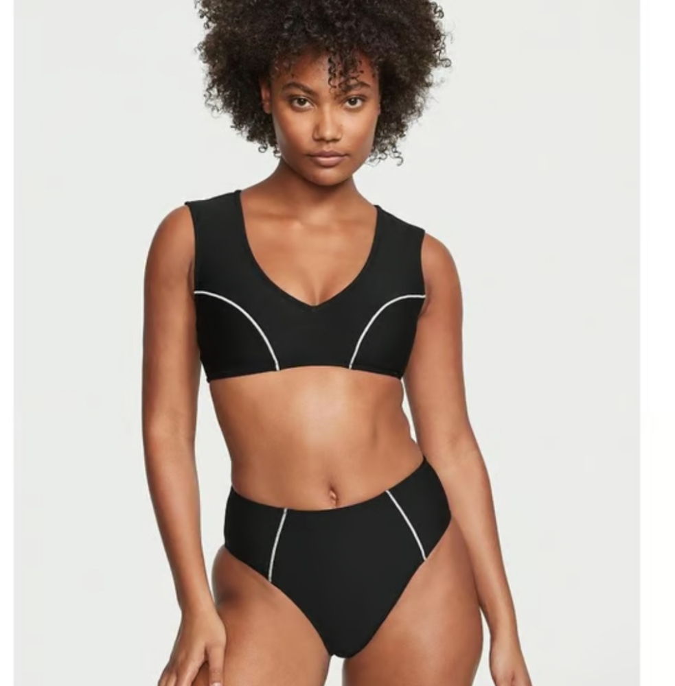 Victoria's Secret Black and White Two-Piece Swimsuit